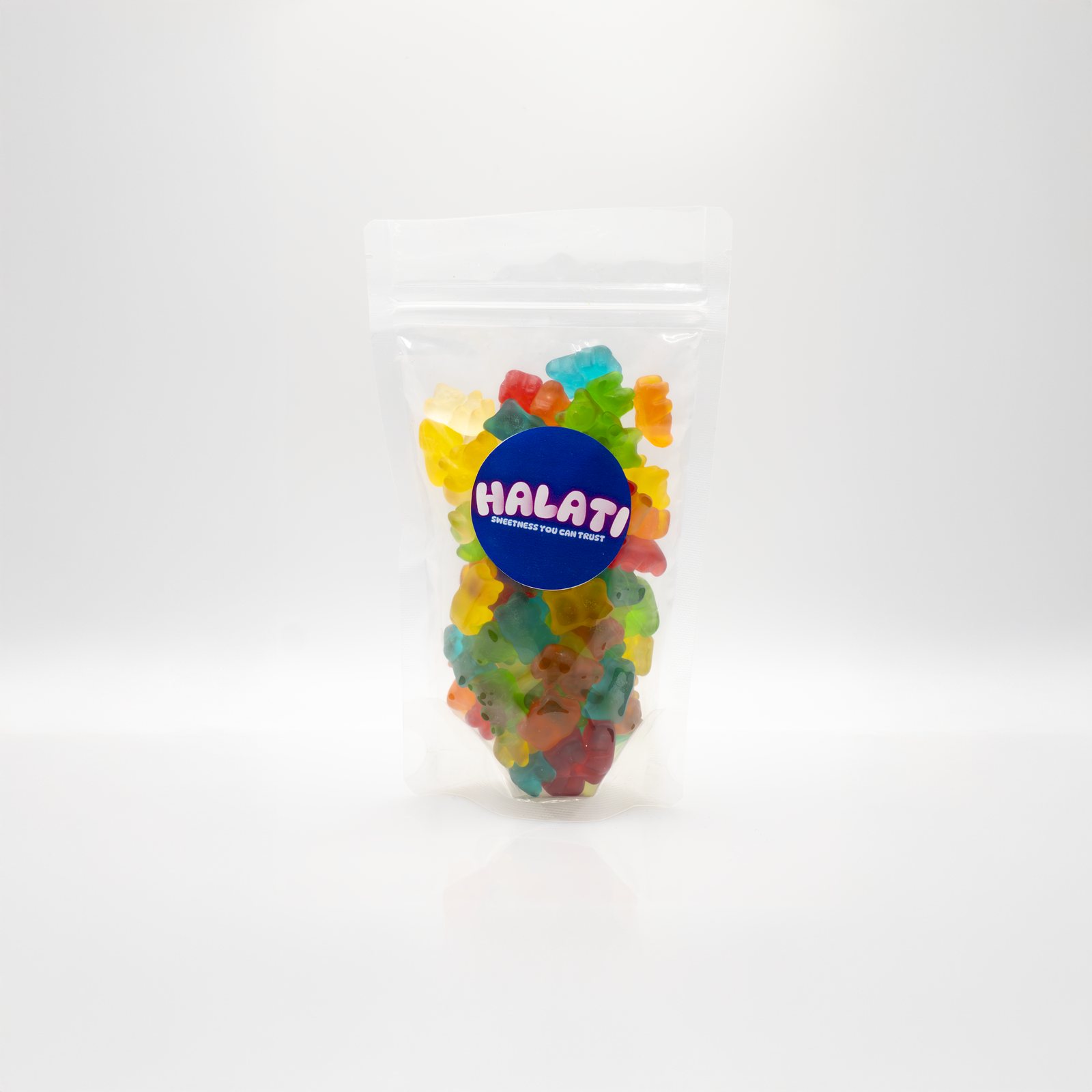 HALATI stand-up pouch filled with gummy bears