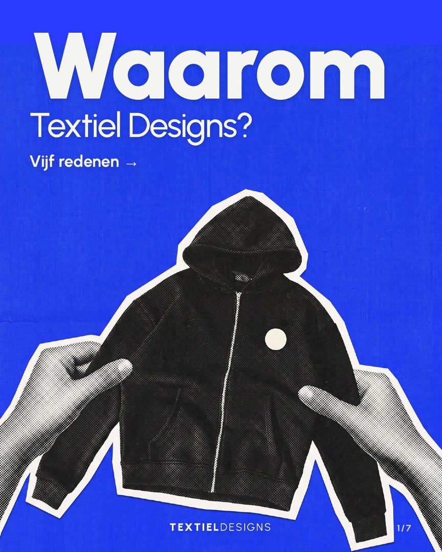 Textiel Designs carousel 'Waarom ons', slide 1 of 7
