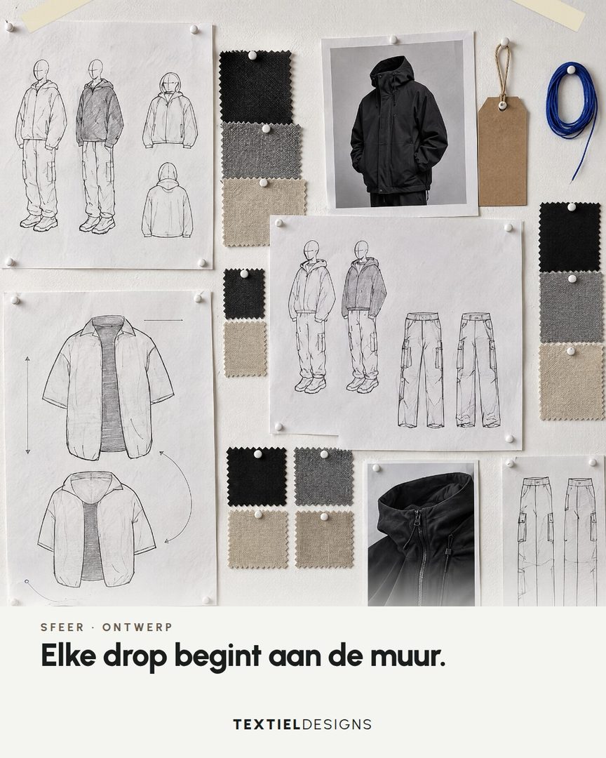 Textiel Designs Instagram post: Every drop starts on the wall